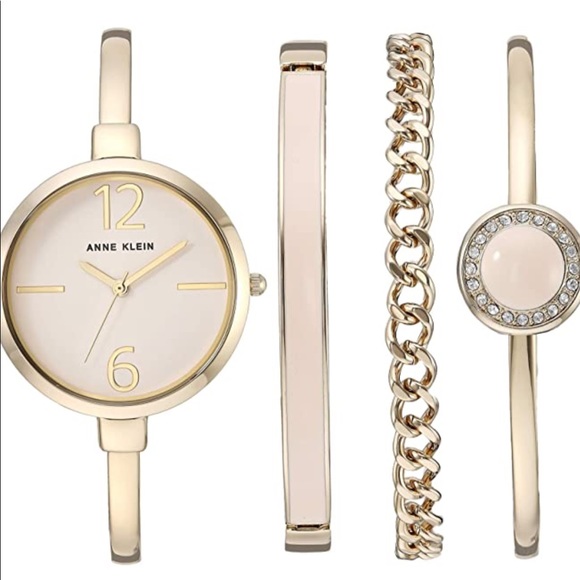 Anne Klein Accessories - Free necklace with purchase.Gold and pink watch